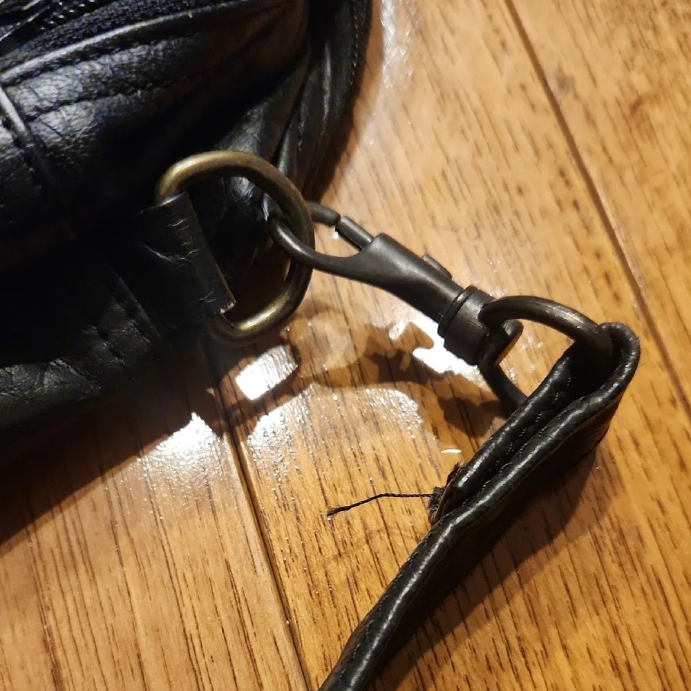 Men's Geniune Black Leather Briefcase Messagner Bag P-002